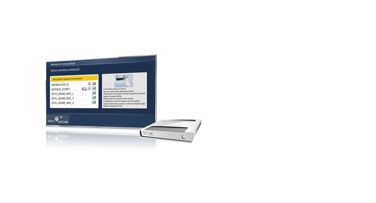 Wireless LAN Built-In /
Easy Network Settings